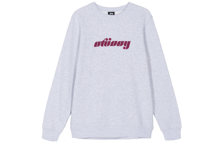 Stüssy Logo Letter Print Pullover Retro Crewneck Sweatshirt - 118337 圖 6