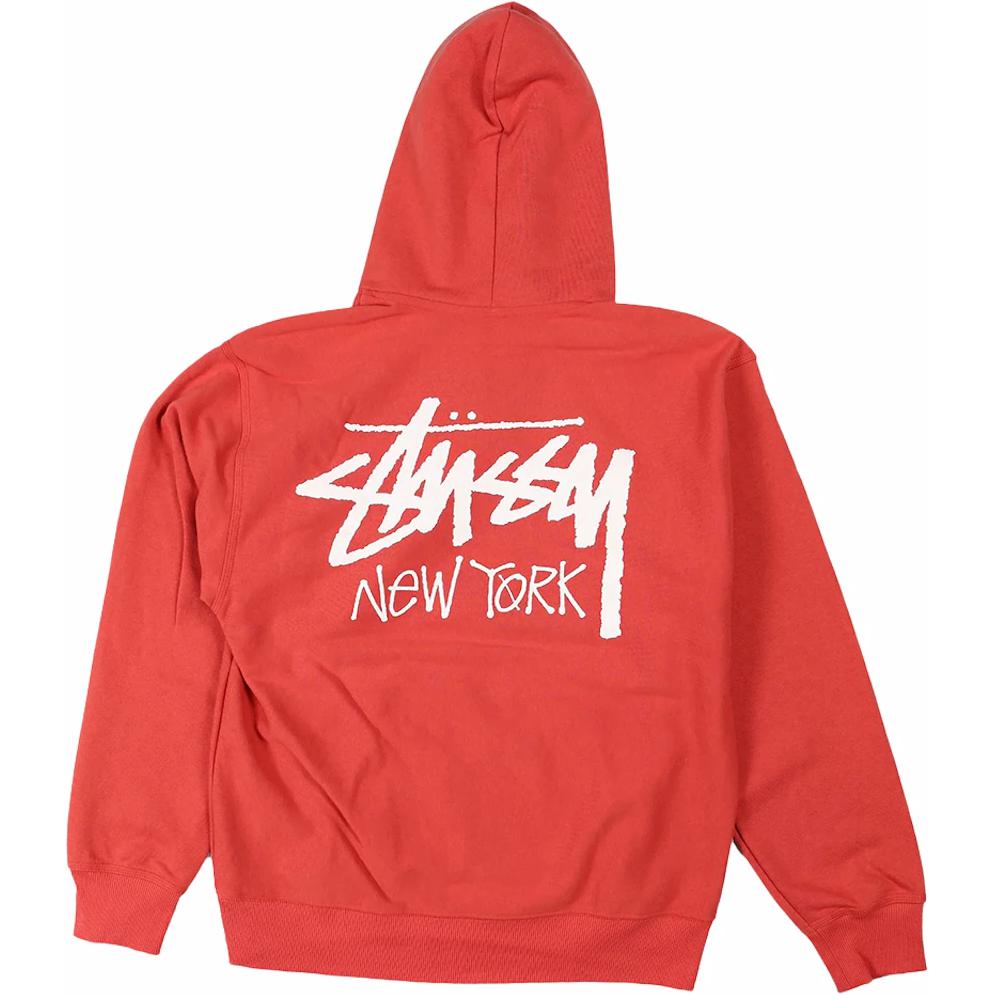 Stüssy Logo Printed Long Sleeve Fleece Hoodie Retro Style 3923804