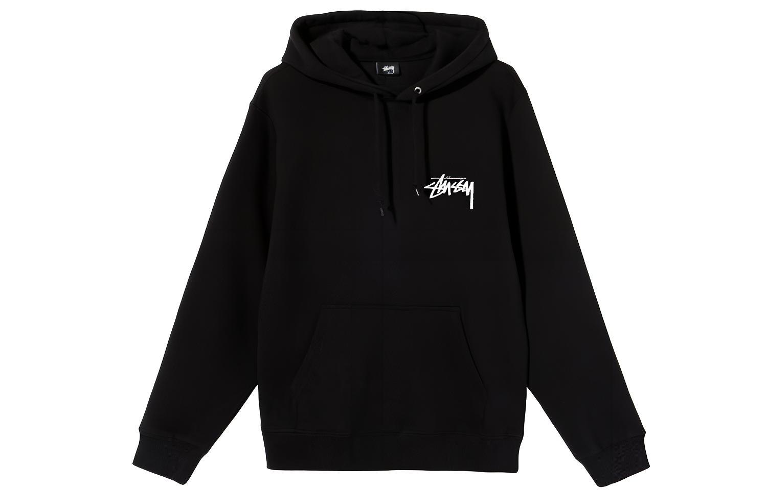 Stüssy Love & Peace Unisex Retro Hoodie - Solid Color Long Sleeve Pullover 1924600