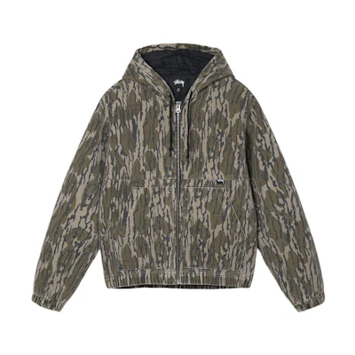 Stüssy Moss Pattern Vintage Drawstring Zip-Up Hoodie SUSJK15626MDH