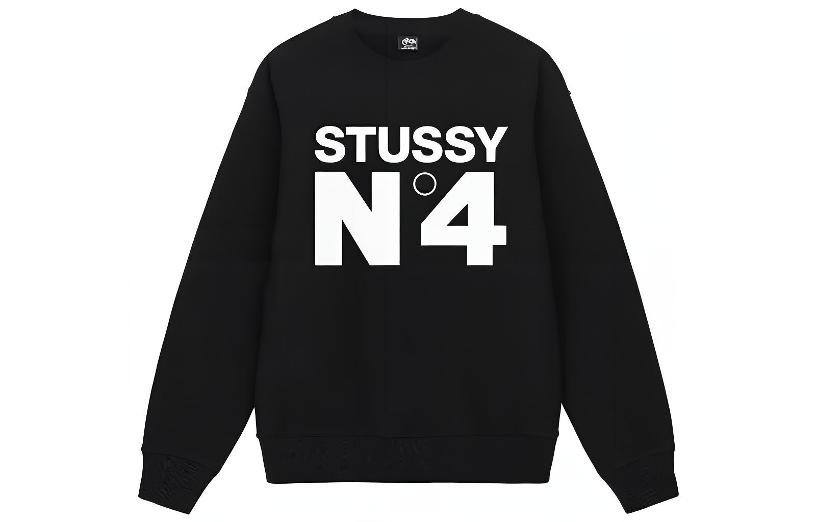 Stüssy No.4 Crew Unisex Retro Graphic Print Long Sleeve Sweatshirt 1914901 圖 2