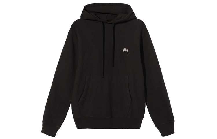 Stüssy Overdyed Hoodie Embroidered Logo Pullover Fleece Unisex Vintage Winter Wear 118417