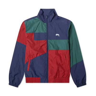 Stüssy Panel Track Jacket Geometric Unisex Retro Sports Jacket 115456