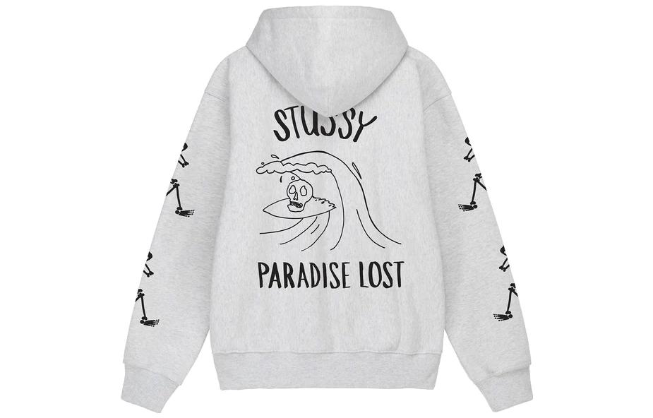 Stüssy Paradise Lost Zip Hoodie Vintage Letter Print Unisex Streetwear 1974886