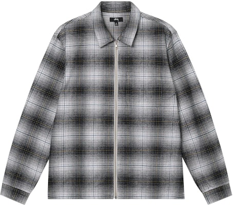 Stüssy Paul Shadow Plaid Zip Shirt 'Black' Buy Stüssy Paul Shadow Plaid Zip Shirt 'Black'