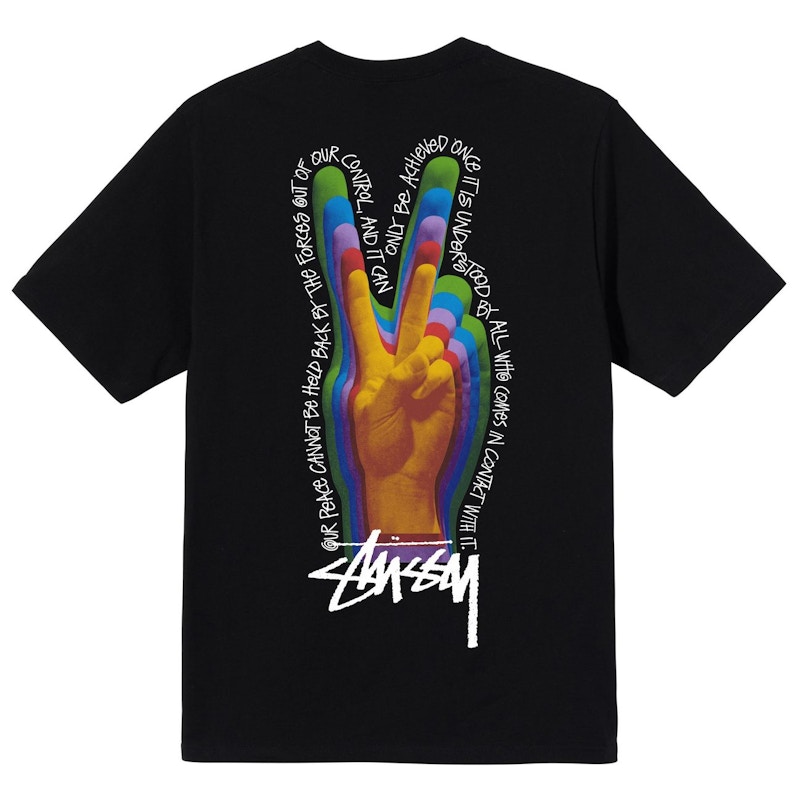 Buy Stüssy 和平标志黑色T恤