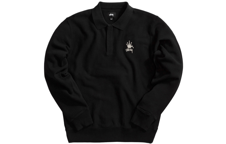 Stüssy Polo Fleece Retro American Casual Sweatshirt 118362