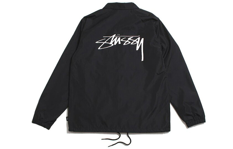 Stüssy Printed Logo Vintage Coach Jacket Unisex Black 115394-0001