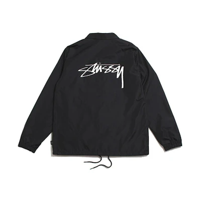 Stüssy Printed Logo Vintage Coach Jacket Unisex Black 115394-0001