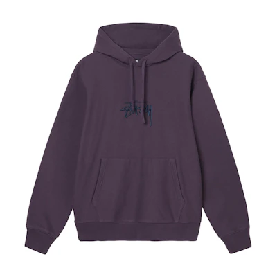 Stüssy Purple Vintage Logo Hoodie for Men 118464