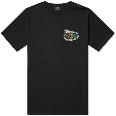 Stüssy Rasta Oval Pig. Dyed Tee Black Buy Stüssy Rasta Oval Pig. Dyed Tee Black