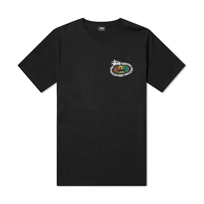 Stüssy Rasta Oval Pig. Dyed Tee Black
