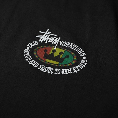Stüssy Rasta Oval Pig. Dyed Tee Black Lookbook Stüssy Rasta Oval Pig. Dyed Tee Black