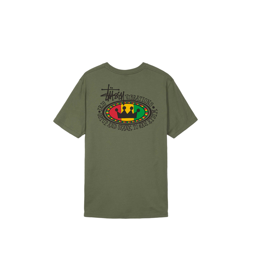 Buy Stüssy Rasta Oval Pig. Dyed Tee Hijau Zaitun