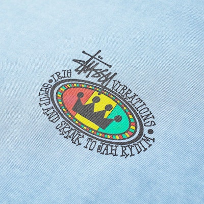 Stüssy Rasta Oval Pigment Dyed Tee Blue Order Stüssy Rasta Oval Pigment Dyed Tee Blue