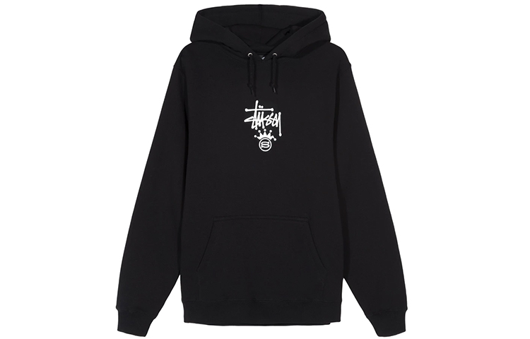 Stüssy S Crown Logo Hoodie Retro Streetwear Unisex Pullover Sweatshirt 1924489