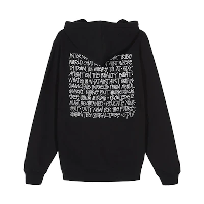 Stüssy Say It Loud Hoodie Retro Unisex Pullover - Black 1924481-BLACK