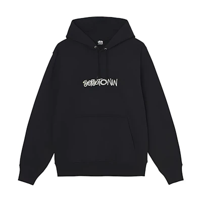 Stüssy Serotonin Embroidered Hoodie Retro Oversized Unisex Casual Pullover 118443