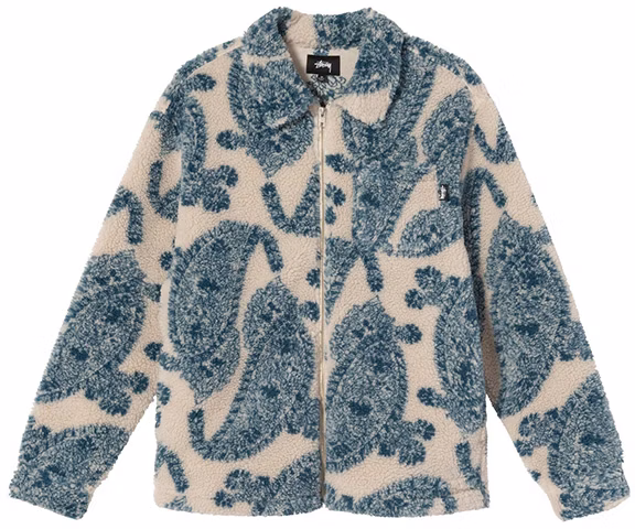 stuessy-sherpa-full-zip-paisley-fleece-jacket-vintage-white-118399