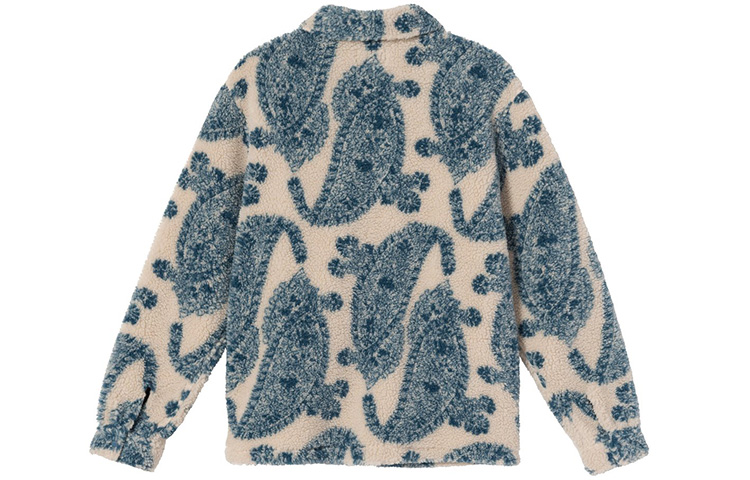 Lookbook Stüssy 仿羊羔絨滿版佩斯里羊毛外套 復古白 118399