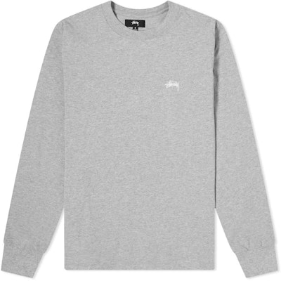 Stüssy Smooth Stock LS Tee Grey Buy Stüssy Smooth Stock LS Tee Grey