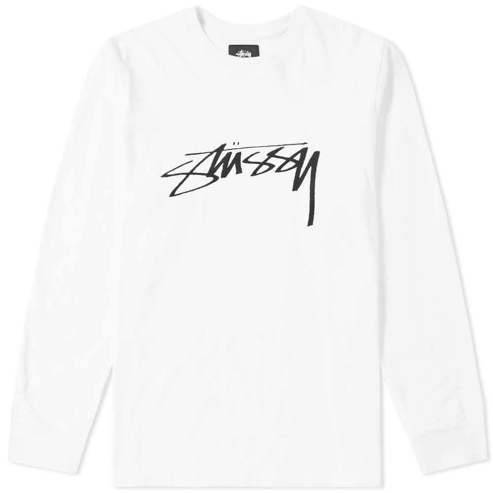 Buy Stüssy 白色平滑Logo长袖T恤