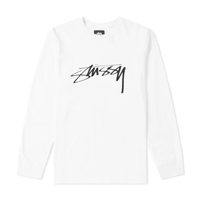 Stüssy Smooth Stock LS Tee White