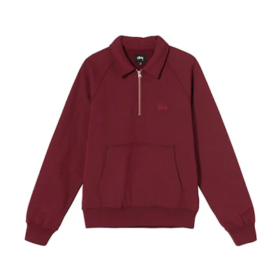 Stüssy Solid Color Half-Zip Polo Sweatshirt Jacket 118410