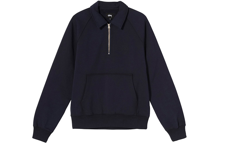 Stüssy Solid Color Half-Zip Polo Sweatshirt Jacket 118410 圖 2