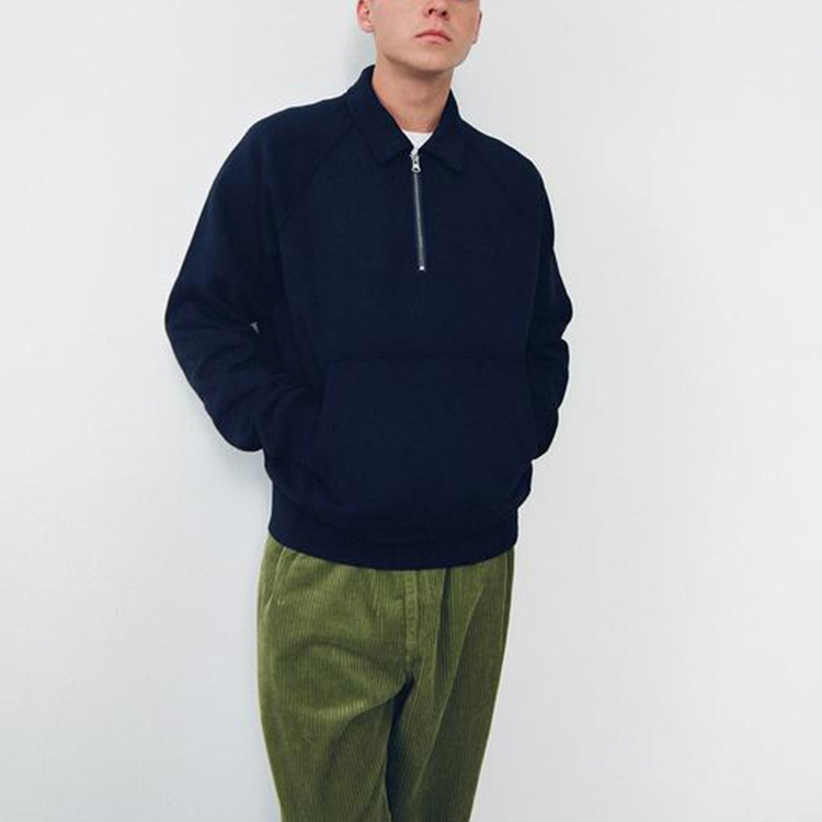 Stüssy Solid Color Half-Zip Polo Sweatshirt Jacket 118410 圖 4