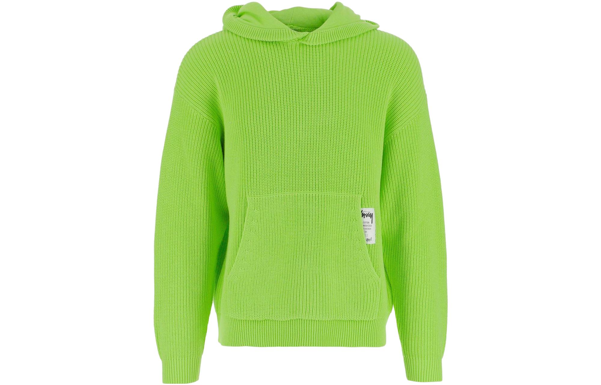 Stüssy Solid Color Vintage Patch Hoodie Green 117138-LIME
