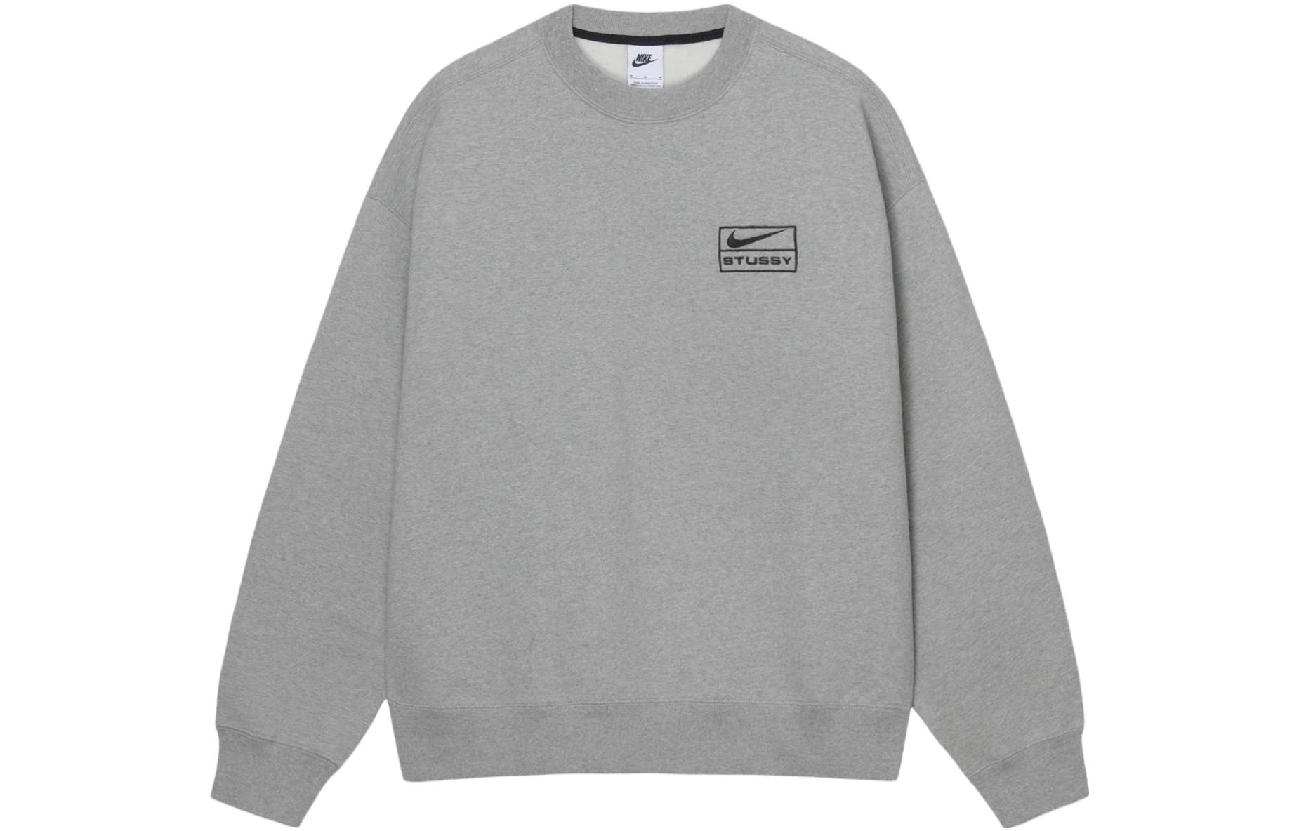 Stüssy Solid Logo Print Loose Fit Crewneck Sweatshirt 9337063