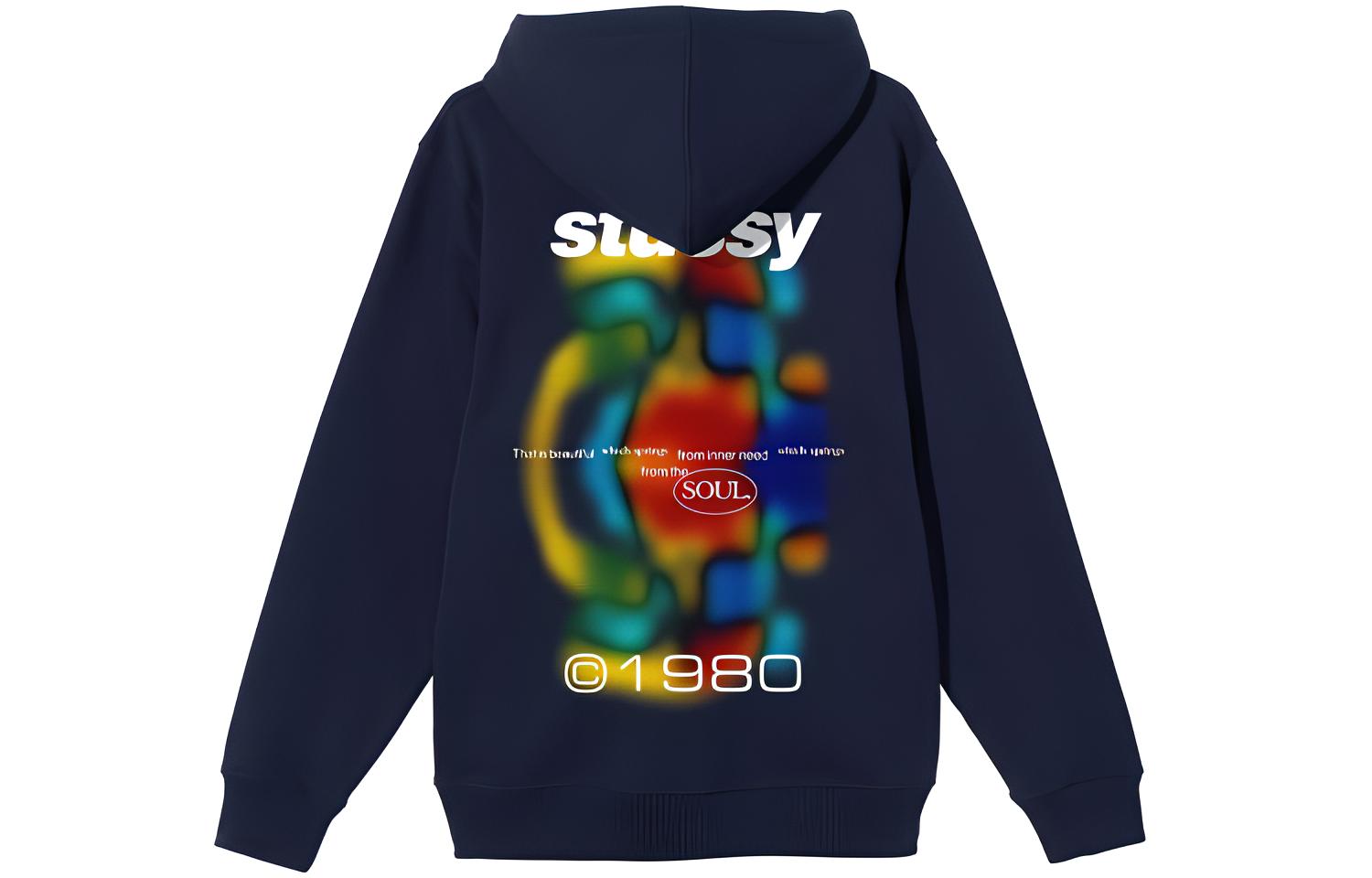 Stüssy Soul Hoodie Back Graphic Vintage Oversized Unisex Pullover 1924669