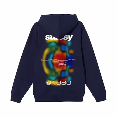 Stüssy Soul Hoodie Back Graphic Vintage Oversized Unisex Pullover 1924669