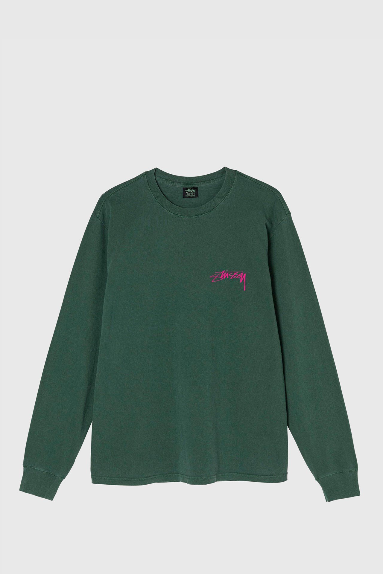 Buy Stüssy 斯芬克斯染色长袖T恤 松绿色