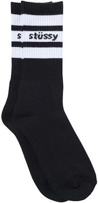 Stüssy Sport Crew Socks Black/ White Order Stüssy Sport Crew Socks Black/ White