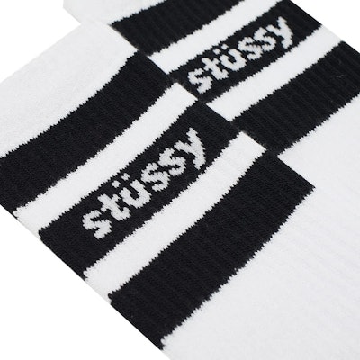 Stüssy Sport Crew Socks White/black Order Stüssy Sport Crew Socks White/black