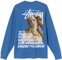 Stüssy Spring Weeds Pigment Dyed LS Tee Blue Stüssy Spring Weeds Pigment Dyed LS Tee Blue