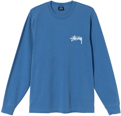 Stüssy Spring Weeds Pigment Dyed LS Tee Blue Order Stüssy Spring Weeds Pigment Dyed LS Tee Blue