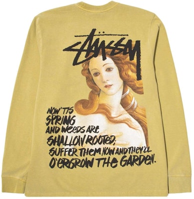 Stüssy Spring Weeds Pigment Dyed LS Tee Citron Order Stüssy Spring Weeds Pigment Dyed LS Tee Citron