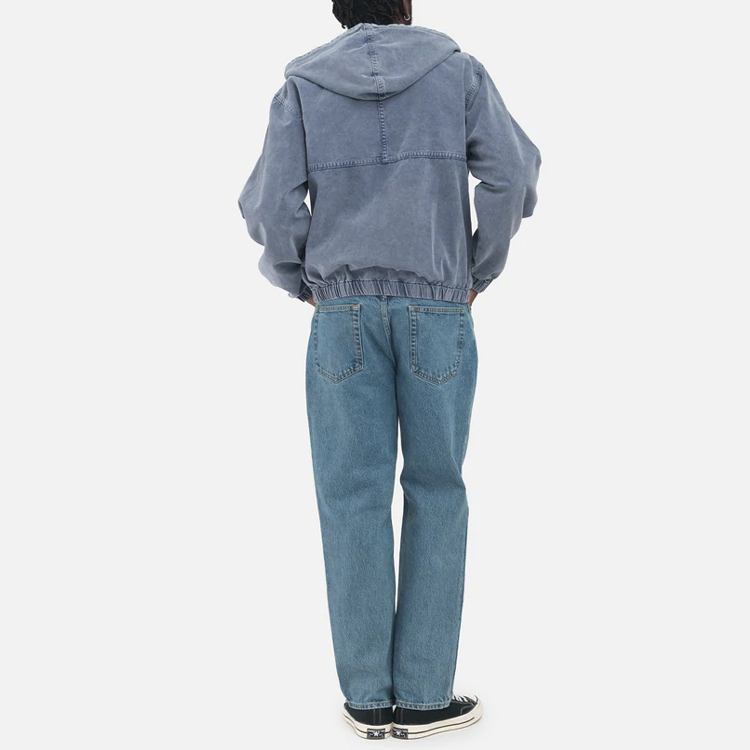 Stüssy SS22 Blue Stone Washed Hoodie American Retro Work Jacket 115632 圖 11