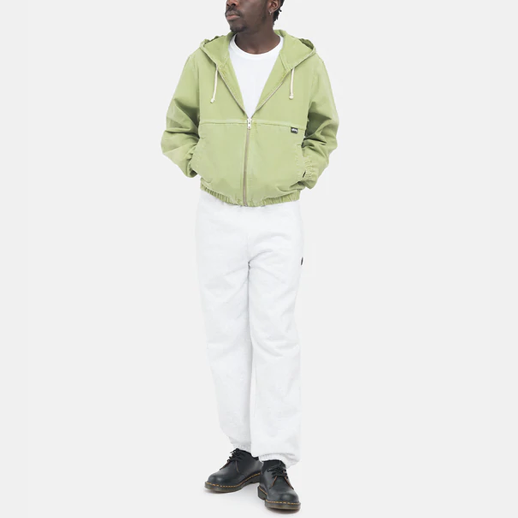 Stüssy SS22 Blue Stone Washed Hoodie American Retro Work Jacket 115632 圖 4