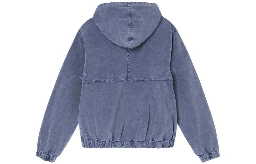 Stüssy SS22 Blue Stone Washed Hoodie American Retro Work Jacket 115632 圖 8