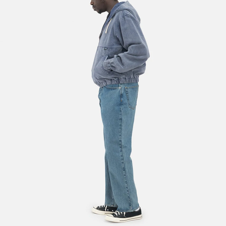 Stüssy SS22 Blue Stone Washed Hoodie American Retro Work Jacket 115632 圖 10