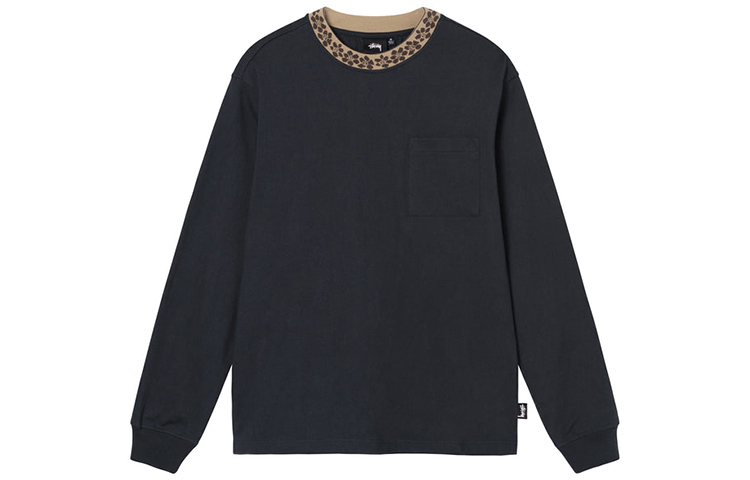 Stüssy SS22 Flower Mock Neck Retro Crewneck Sweatshirt Style 1140284