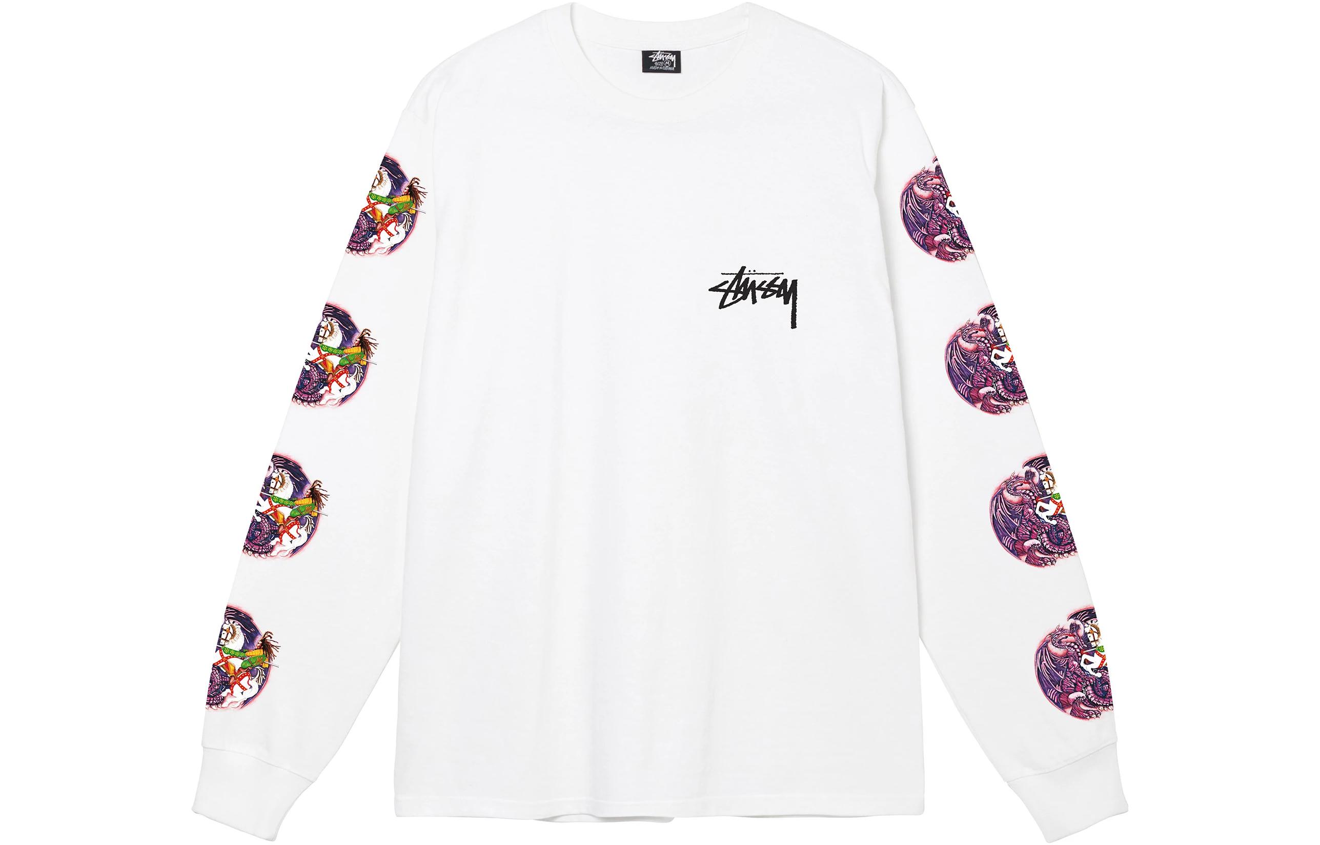 Stüssy SS22 Letter Graphic Cotton Pullover Retro Sweatshirt Unisex White 3993763