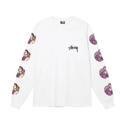 Stüssy SS22 Letter Graphic Cotton Pullover Retro Sweatshirt Unisex White 3993763