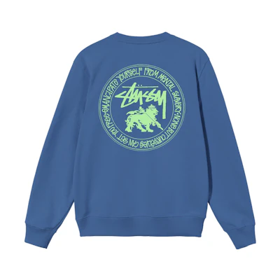 Stüssy SS22 Rasta Dot Crewneck Vintage Sweatshirt Unisex Retro Style 1914770