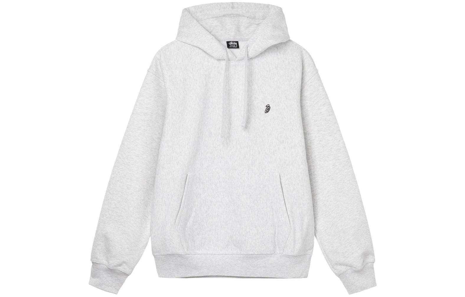 Stüssy SS22 Swirl Appliqué Hoodie Gray Unisex Retro Style 118478