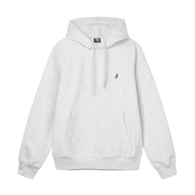 Stüssy SS22 Swirl Appliqué Hoodie Gray Unisex Retro Style 118478